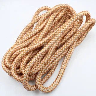 Cream Covered Cord with Orange Gold Mesh sample, design MT-B7315EB9, view 3