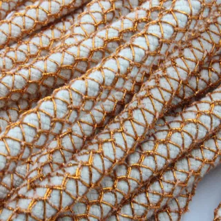 Cream Covered Cord with Orange Gold Mesh sample, design MT-B7315EB9, view 4