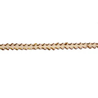 Cream and Gold Tone Picot Edge Braided Trim sample, design MT-9607DA3B, view 3