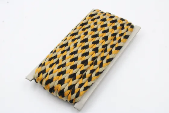 Cream, Black and Mustard Choti Braid