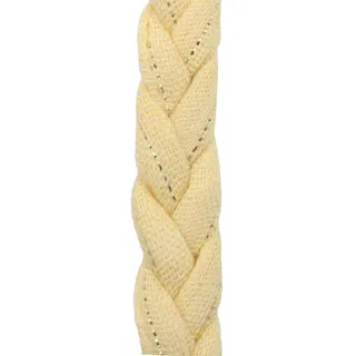 Cream Woven-Strip Choti Braid with Gold-Tone Line sample, design MT-C1E2B355, view 4
