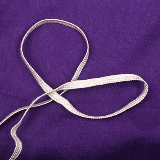 Cream Tight Flat Braided Tape sample, design MT-3396BE0E, view 4