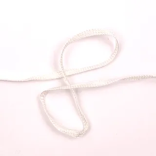 Cream Fine Glossy Flat Braided Trim sample, design MT-42660E97, view 3