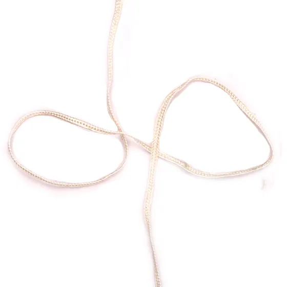 Peach-Tinted Cream Narrow Flat Braided Trim