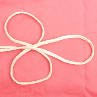 Cream Slim Flat Choti Braid sample, design MT-D9D64D28, view 4