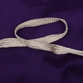 Cream Interlaced Flat Braided Trim sample, design MT-9DBEF423, view 4