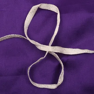 Cream Narrow Open Lattice Braided Trim sample, design MT-8794704B, view 4