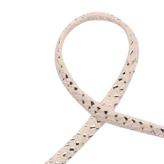Cream and Silver Open Braided Trim sample, design MT-AE8EB9F4, view 2