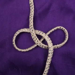 Cream and Silver Open Braided Trim sample, design MT-AE8EB9F4, view 4