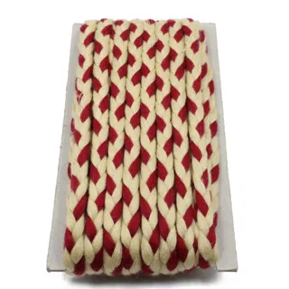 Cream and Deep Red Choti Braid sample, design MT-618451E9, view 7