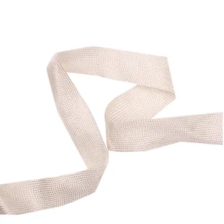 Cream Wide Flat Braided Trim sample, design MT-59E788D5, view 2