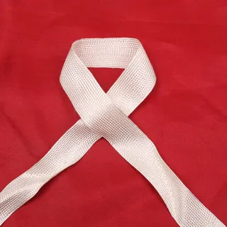 Cream Wide Flat Braided Trim sample, design MT-59E788D5, view 4