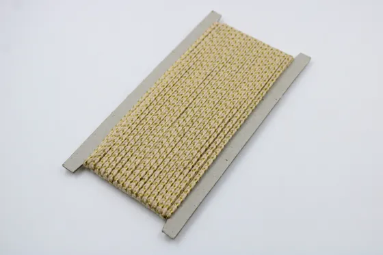 Cream and Gold Metallic Fleck Choti Braid