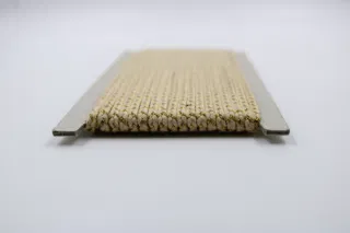 Cream and Gold Metallic Fleck Choti Braid sample, design MT-2221FB59, view 3