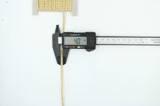 Cream and Gold Metallic Fleck Choti Braid sample, design MT-2221FB59, view 5