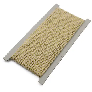 Cream and Gold Metallic Fleck Choti Braid sample, design MT-2221FB59, view 6