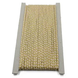 Cream and Gold Metallic Fleck Choti Braid sample, design MT-2221FB59, view 7