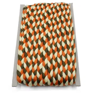 Cream, Orange and Olive Green Choti Braid sample, design MT-4158F6DF, view 10