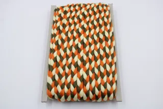 Cream, Orange and Olive Green Choti Braid sample, design MT-4158F6DF, view 3