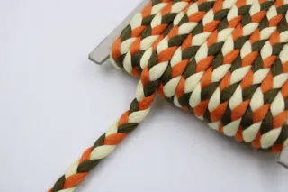 Cream, Orange and Olive Green Choti Braid sample, design MT-4158F6DF, view 5