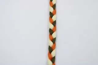 Cream, Orange and Olive Green Choti Braid sample, design MT-4158F6DF, view 6