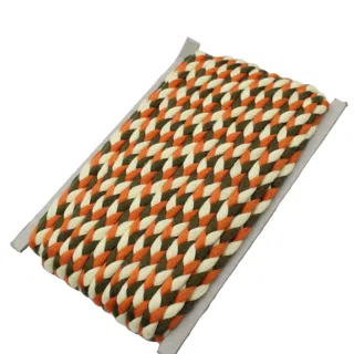 Cream, Orange and Olive Green Choti Braid sample, design MT-4158F6DF, view 9