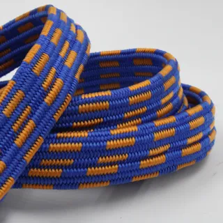Royal Blue and Orange Flat Bungee Cord with Hooks sample, design MT-63D6DC27, view 2