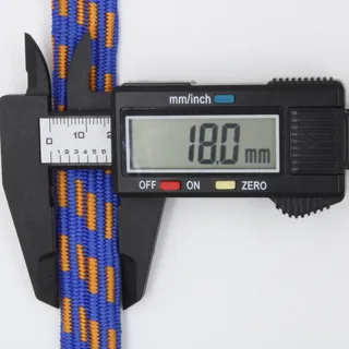 Royal Blue and Orange Flat Bungee Cord with Hooks sample, design MT-63D6DC27, view 4