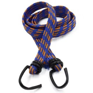 Royal Blue and Orange Flat Bungee Cord with Hooks sample, design MT-63D6DC27, view 5
