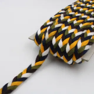 Navy Blue, Yellow, White, Army Green and Purple Choti Braid sample, design MT-A26F77A5, view 5