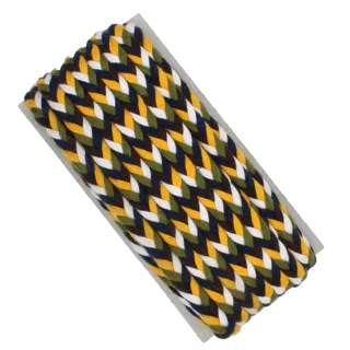Navy Blue, Yellow, White, Army Green and Purple Choti Braid sample, design MT-A26F77A5, view 6