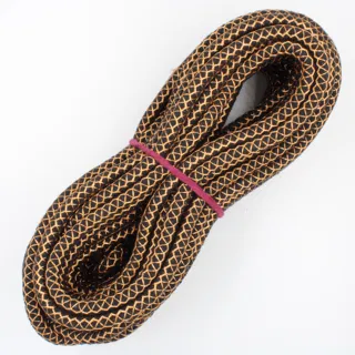 Dark Brown Covered Cord with Copper Gold Diamond Mesh sample, design MT-5B326ECA, view 2
