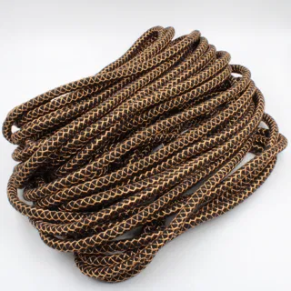 Dark Brown Covered Cord with Copper Gold Diamond Mesh sample, design MT-5B326ECA, view 3