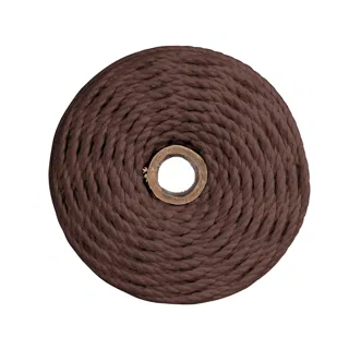 Dark Brown 3-Ply Twisted Macrame Cord sample, design MT-268C64CB, view 3
