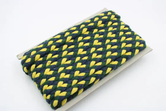 Dark Green, Navy Blue and Yellow Choti Braid