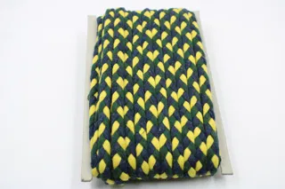 Dark Green, Navy Blue and Yellow Choti Braid sample, design MT-69D9A12E, view 2