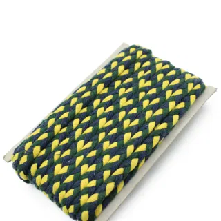 Dark Green, Navy Blue and Yellow Choti Braid sample, design MT-69D9A12E, view 6
