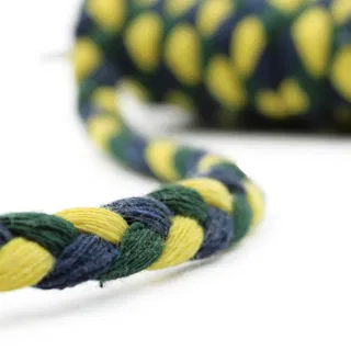 Dark Green, Navy Blue and Yellow Choti Braid sample, design MT-69D9A12E, view 8