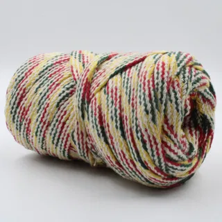 Off-White, Dark Green, Red and Yellow Braided Drawstring Cord sample, design MT-6FFC371E, view 2