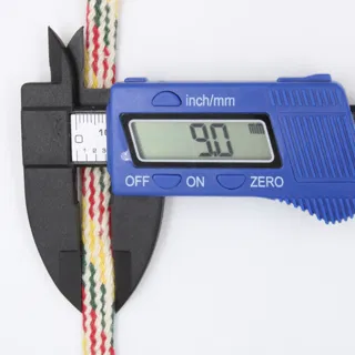 Off-White, Dark Green, Red and Yellow Braided Drawstring Cord sample, design MT-6FFC371E, view 5