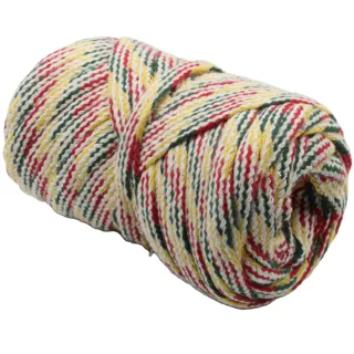 Off-White, Dark Green, Red and Yellow Braided Drawstring Cord sample, design MT-6FFC371E, view 6