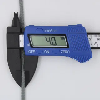 Dark Grey Round Braided Cord sample, design MT-B91F2B1D, view 4