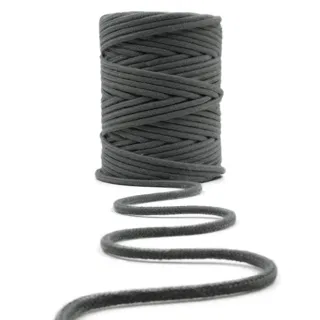 Dark Grey Round Braided Cord sample, design MT-B91F2B1D, view 6