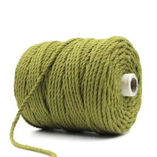 Olive Green 3-Ply Twisted Macrame Cord sample, design MT-5796A4AD, view 2