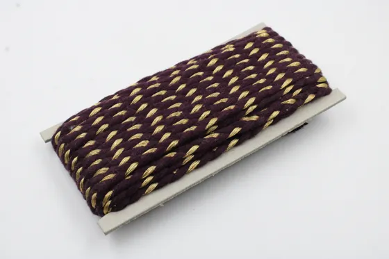 Dark Purple and Gold Metallic Choti Braid