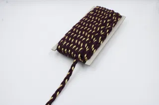 Dark Purple and Gold Metallic Choti Braid sample, design MT-6D2F786D, view 3