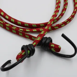 Red and Lime Green Bungee Shock Cord with Hooks sample, design MT-677798B7, view 3