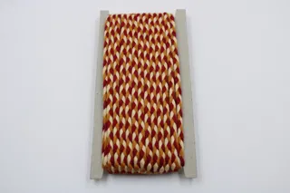 Red, Cream and Mustard Yellow Choti Braid sample, design MT-AA413BB1, view 2