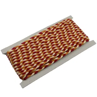 Red, Cream and Mustard Yellow Choti Braid sample, design MT-AA413BB1, view 6
