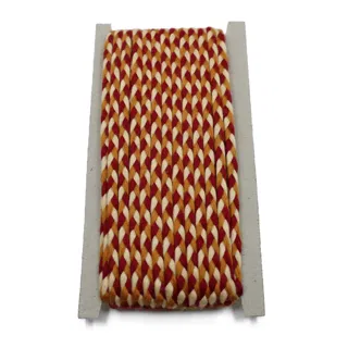 Red, Cream and Mustard Yellow Choti Braid sample, design MT-AA413BB1, view 7